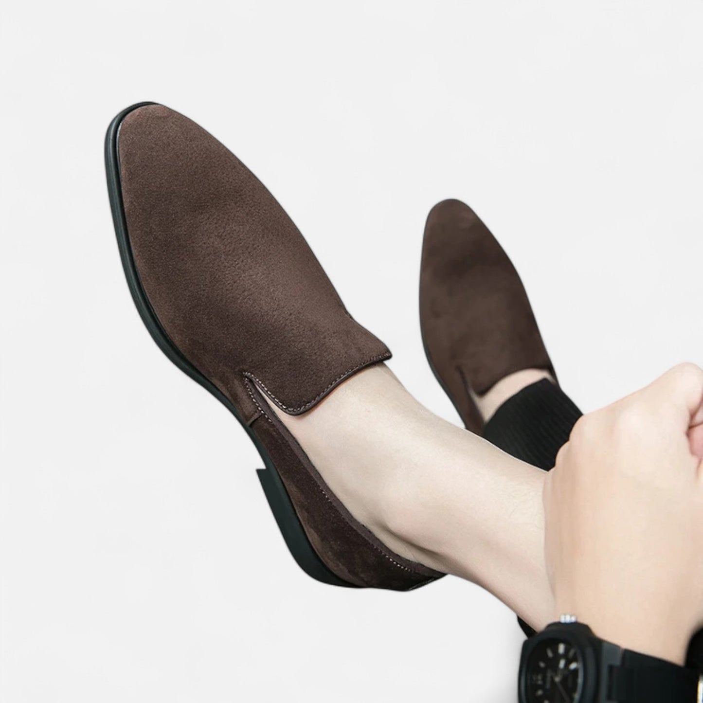 Vivellamode | Italian Luxury Suede Leather Loafers – Elegant Business & Party Shoes for Men