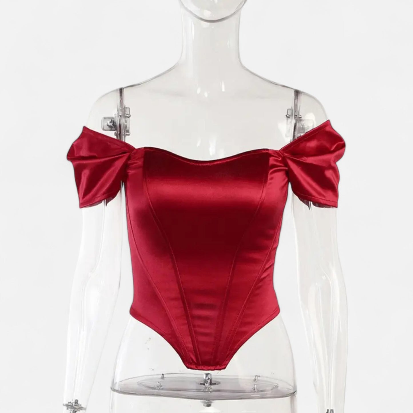 Vivellamode | Women’s Elegant Sleeveless Satin Cropped T-Shirt – Chic & Sophisticated for Every Occasion