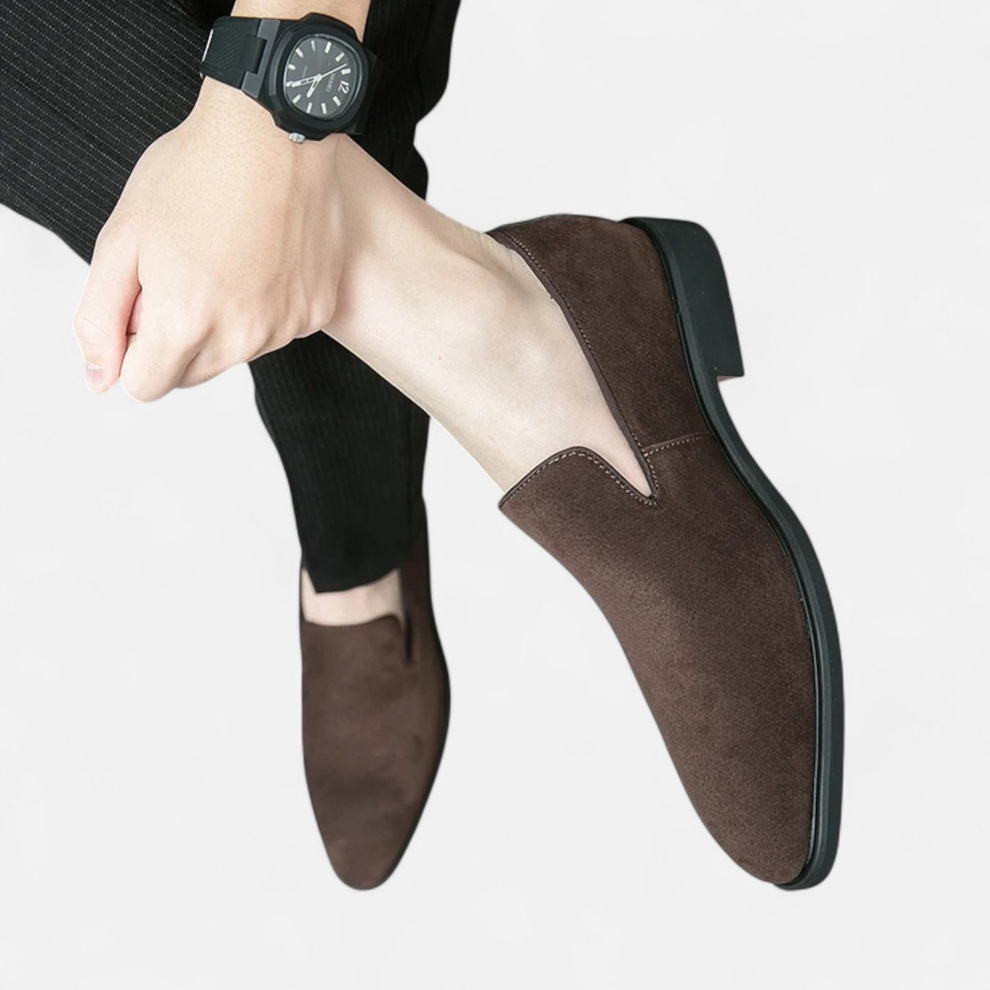 Vivellamode | Italian Luxury Suede Leather Loafers – Elegant Business & Party Shoes for Men