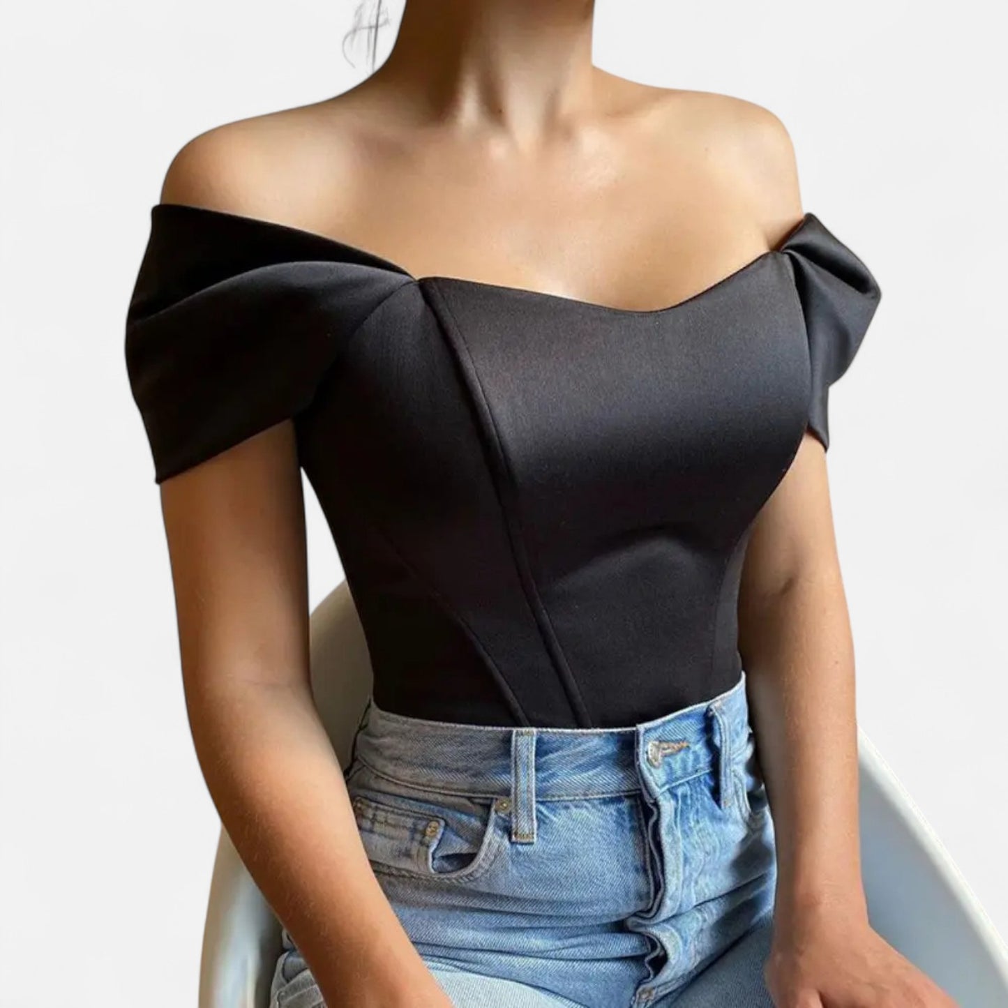 Vivellamode | Women’s Elegant Sleeveless Satin Cropped T-Shirt – Chic & Sophisticated for Every Occasion