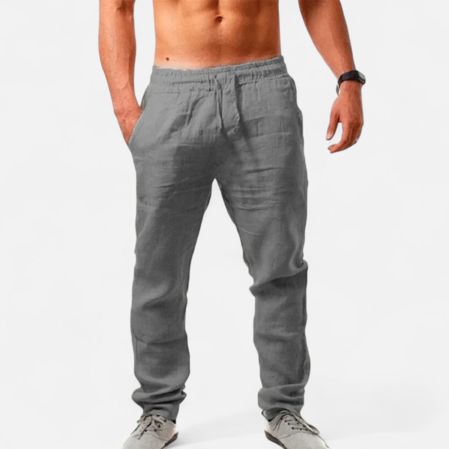 Vivellamode | Men’s Cotton Linen Trousers – Breathable and Stylish for All Seasons
