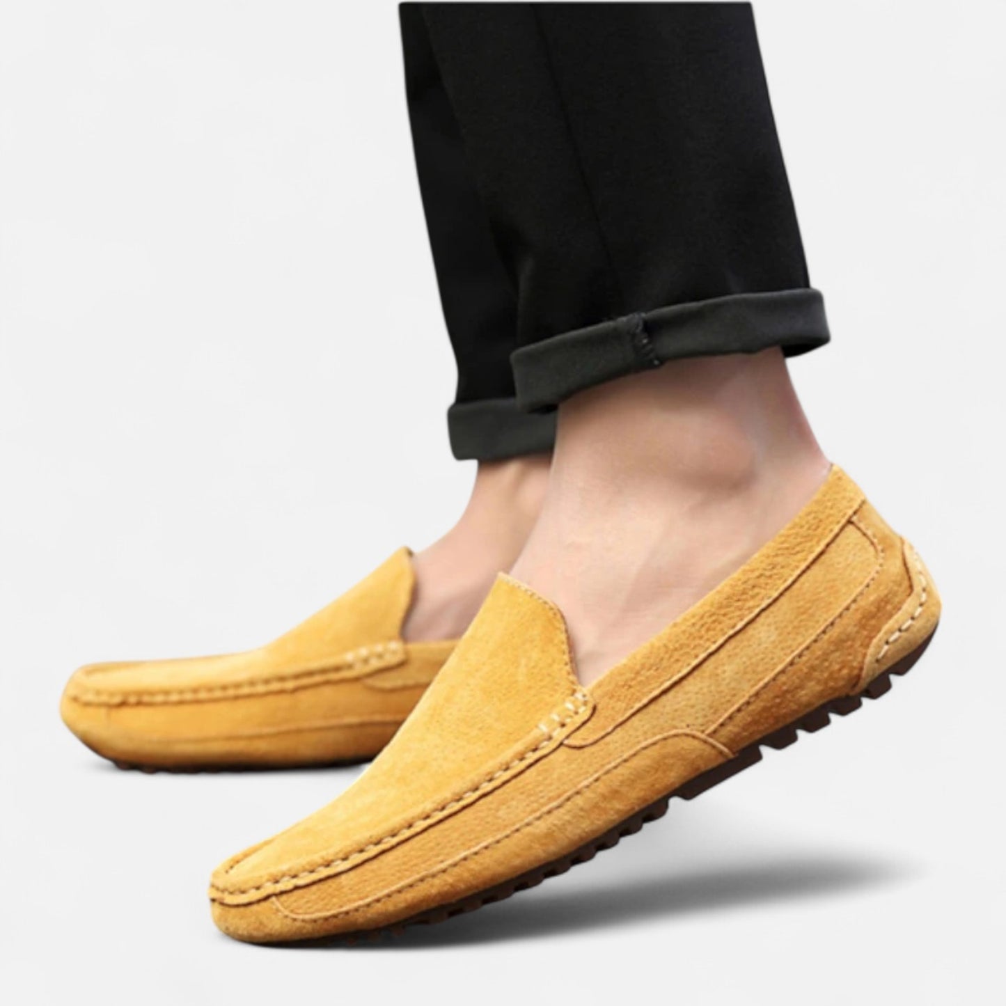 Vivellamode | Men’s Suede Leather Loafers – Luxury Slip-On Boat Shoes for Casual Elegance