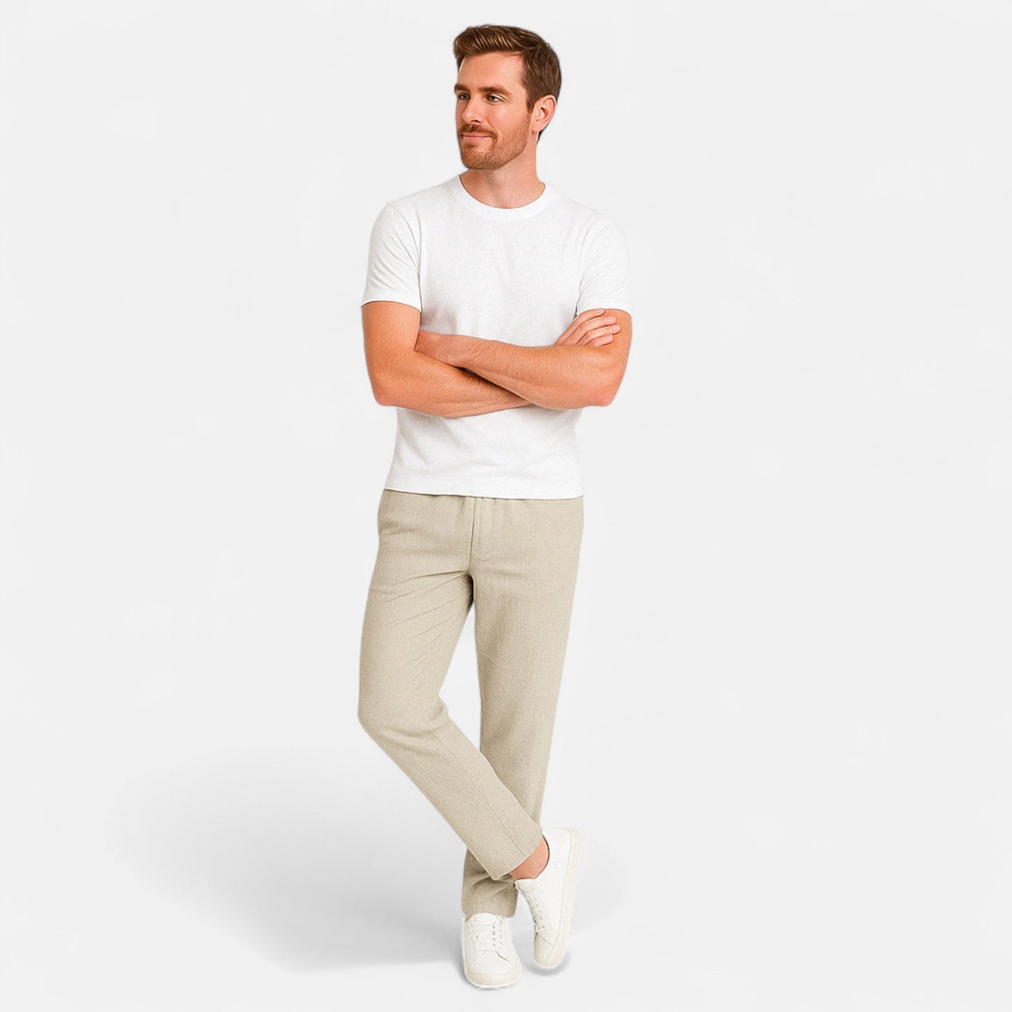 Vivellamode | Men’s Cotton Linen Trousers – Breathable Comfort for Every Season