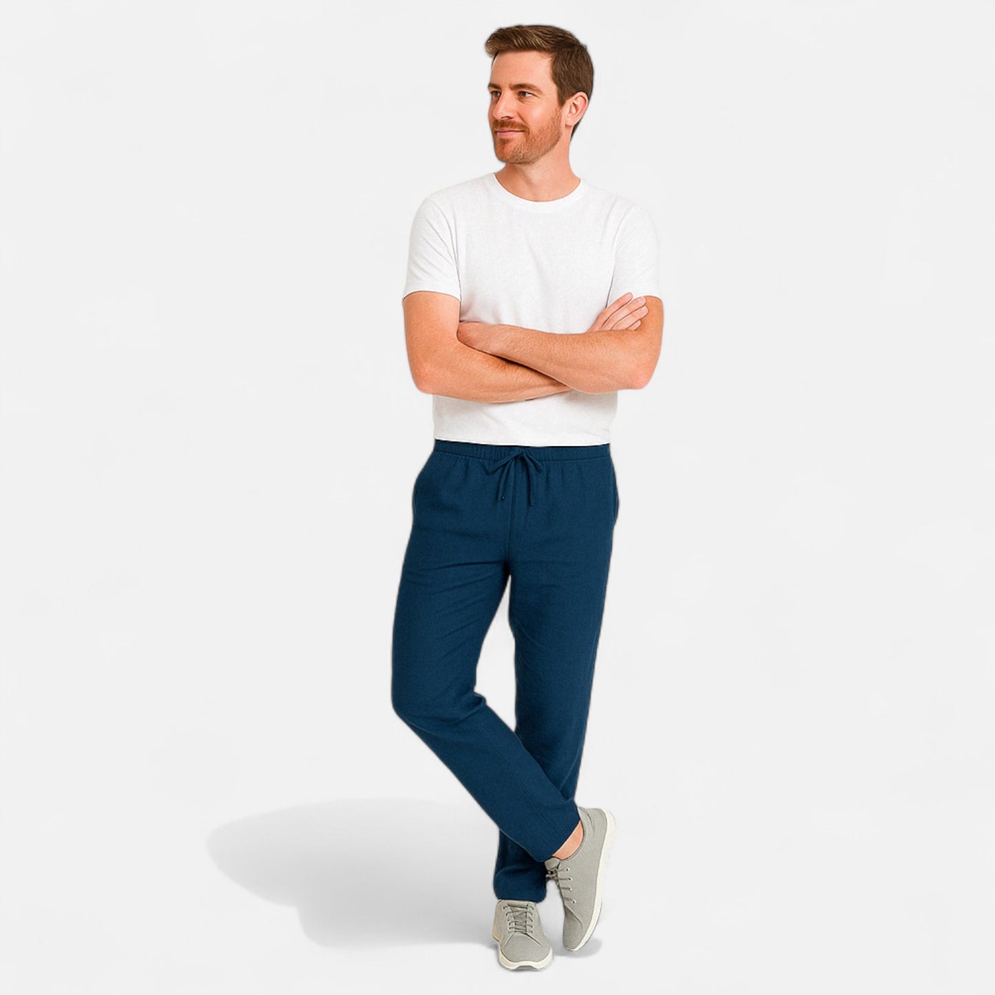 Vivellamode | Men’s Cotton Linen Trousers – Breathable and Stylish for All Seasons