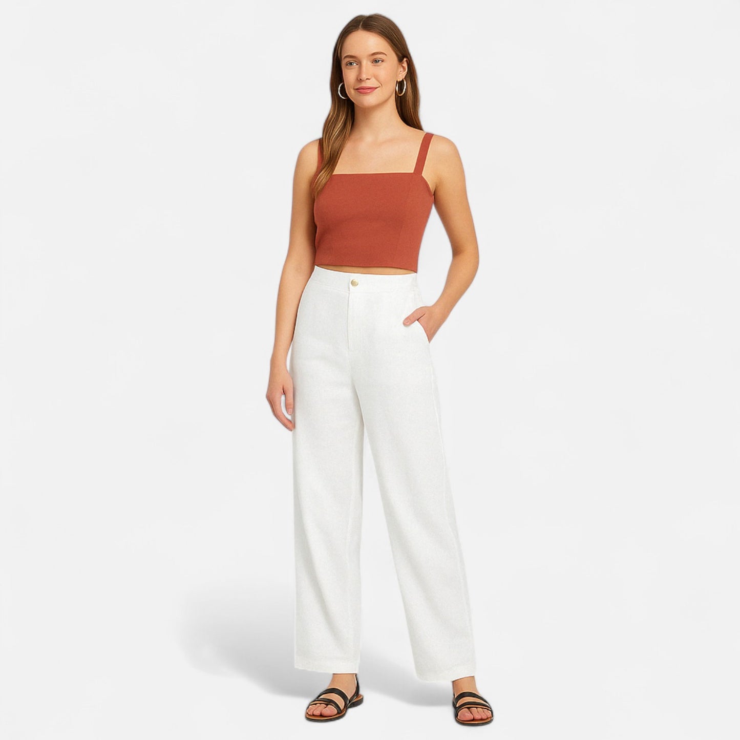 Vivellamode | Women’s Baggy Cotton Linen Pants – Relaxed Comfort for Casual Days