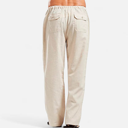 Vivellamode | Men’s Cotton Linen Casual Trousers – Lightweight & Breathable for Summer