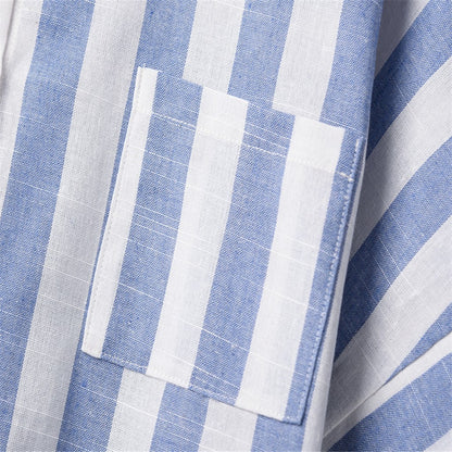 Vivellamode | Women’s Premium Striped Cotton Blouse – Elegant Comfort for Everyday Style