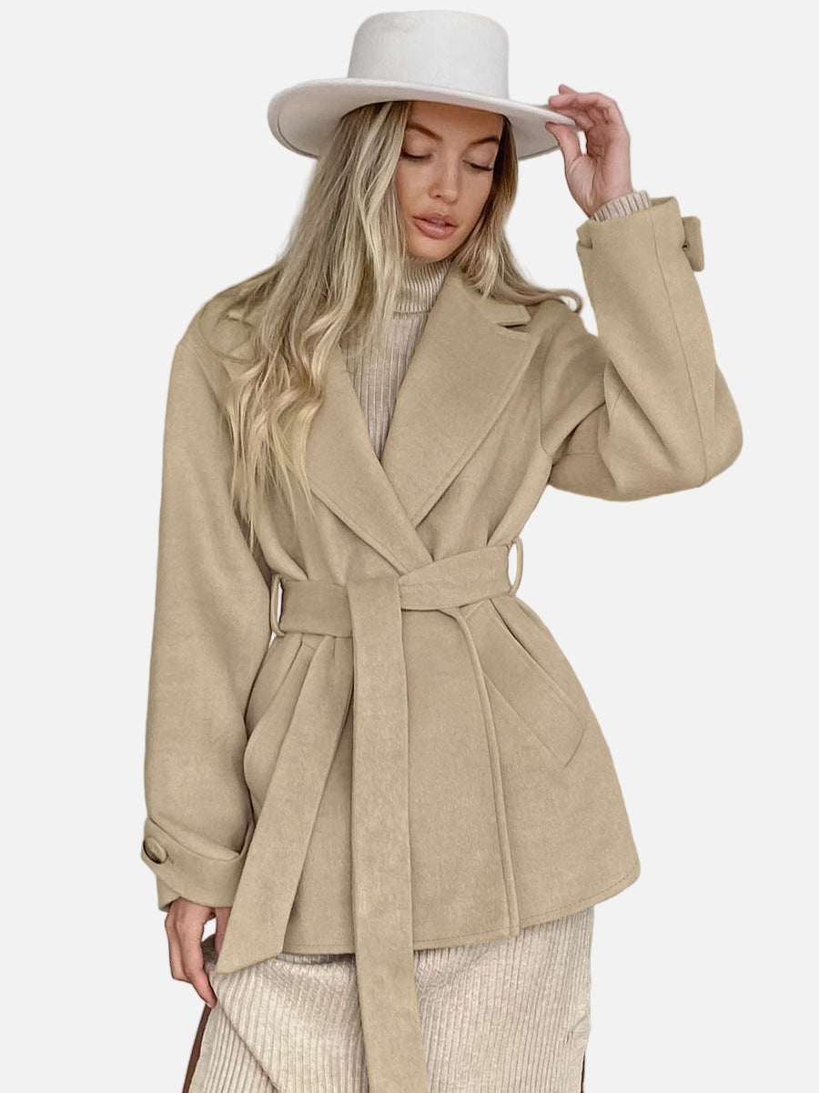 Vivellamode | Women’s Khaki Trench Coat – Effortless Elegance in Every Layer
