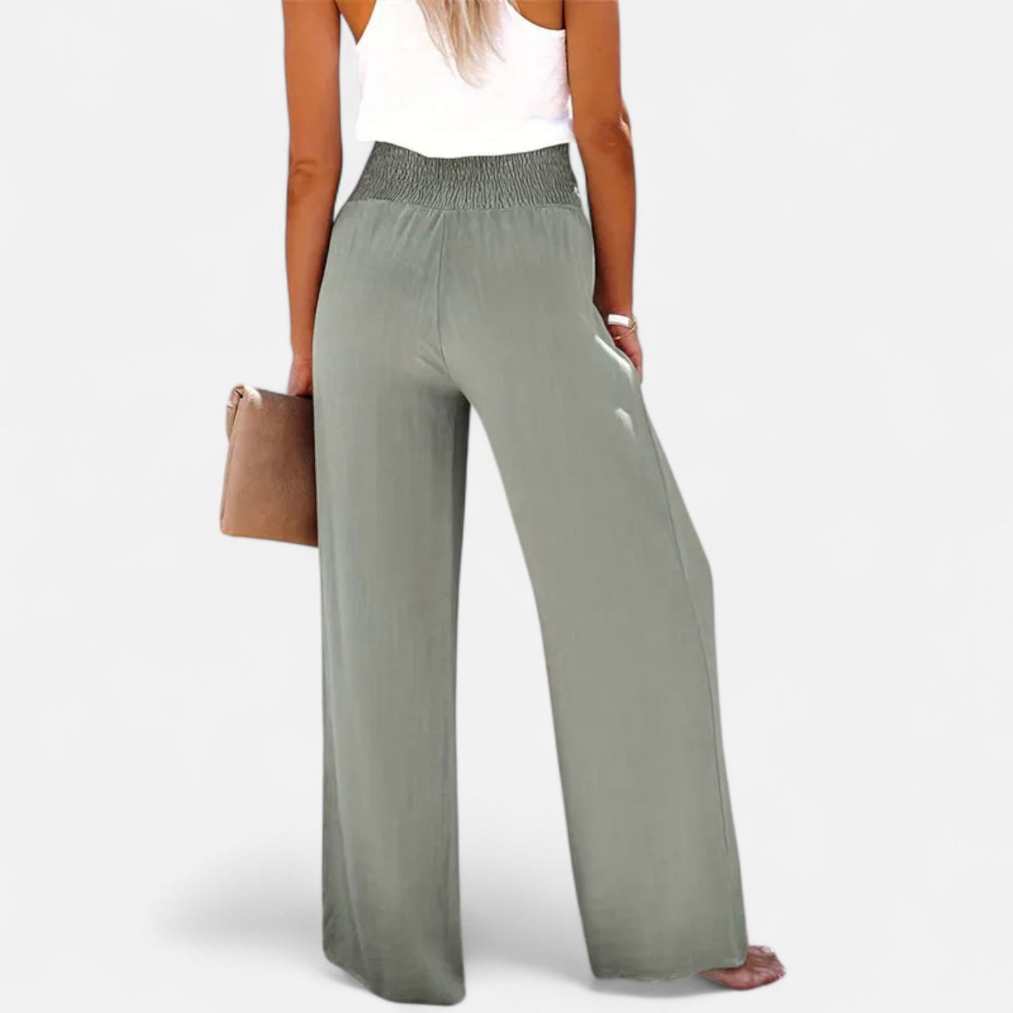 Vivellamode | Women’s Summer Cotton Linen Wide-Leg Pants – Relaxed Style for Warm Days