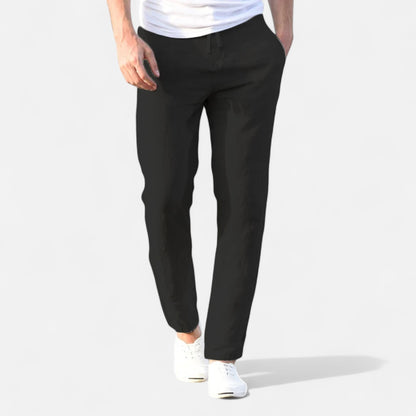 Vivellamode | Men’s Cotton Linen Trousers – Breathable Comfort for Every Season