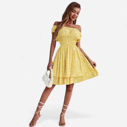 Vivellamode | Women’s Premium Elegant Flowy Floral Midi Dress – Sophisticated Comfort for Every Occasion