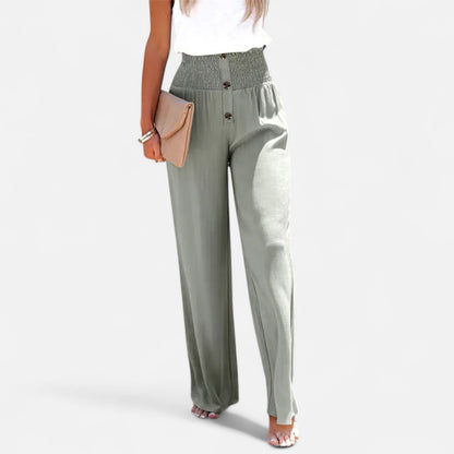 Vivellamode | Women’s Summer Cotton Linen Wide-Leg Pants – Relaxed Style for Warm Days