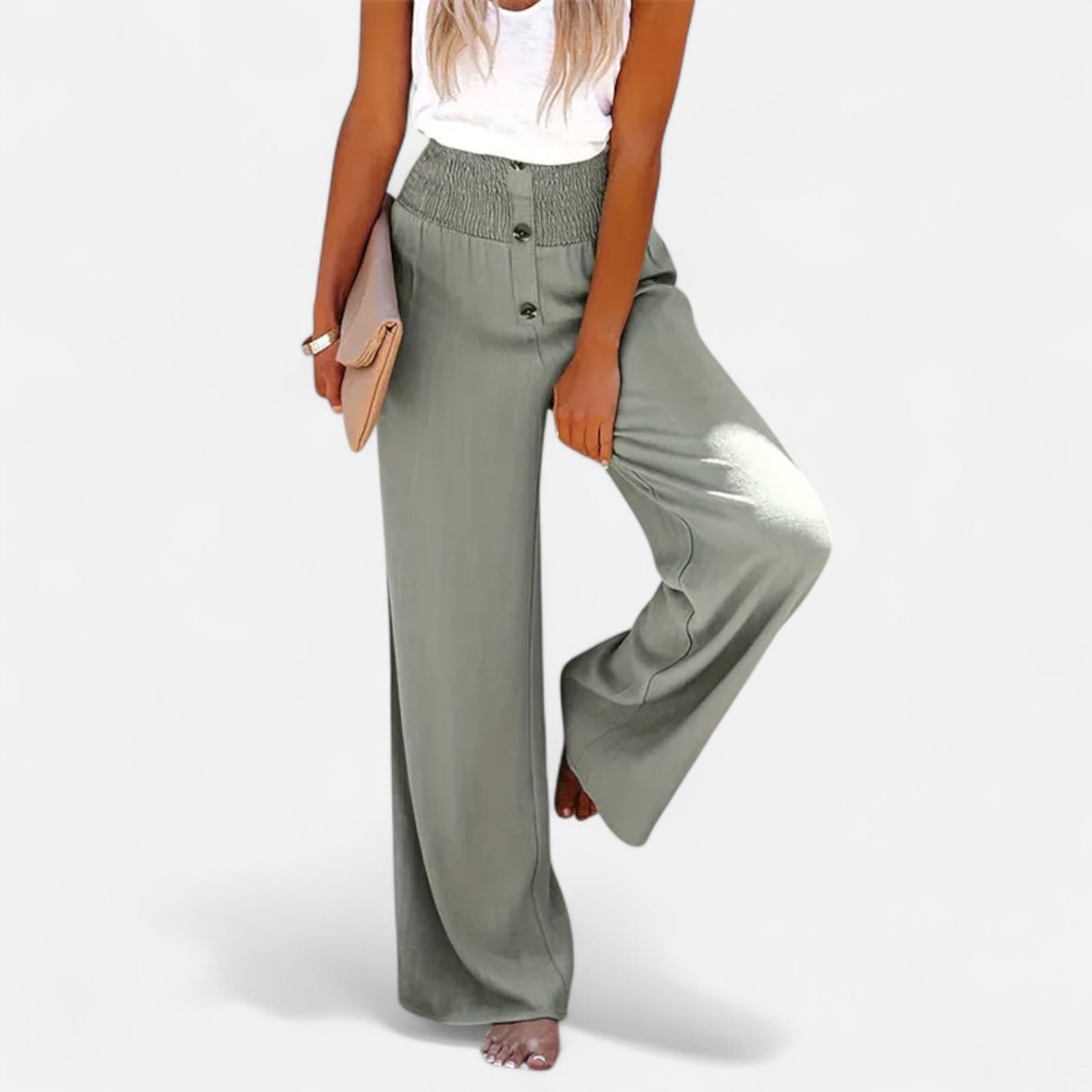 Vivellamode | Women’s Summer Cotton Linen Wide-Leg Pants – Relaxed Style for Warm Days