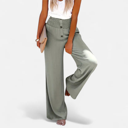 Vivellamode | Women’s Summer Cotton Linen Wide-Leg Pants – Relaxed Style for Warm Days