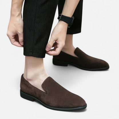 Vivellamode | Italian Luxury Suede Leather Loafers – Elegant Business & Party Shoes for Men