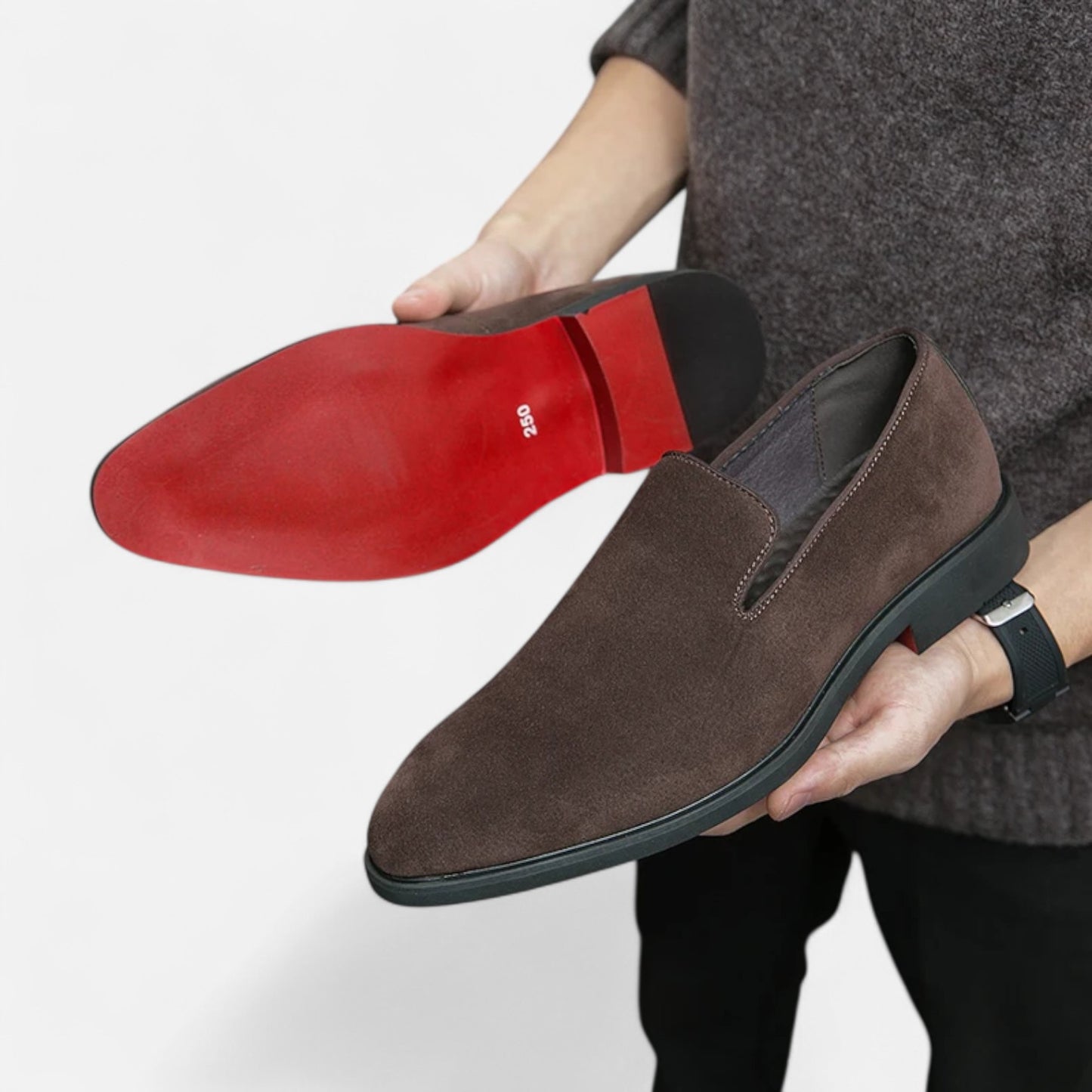 Vivellamode | Italian Luxury Suede Leather Loafers – Elegant Business & Party Shoes for Men