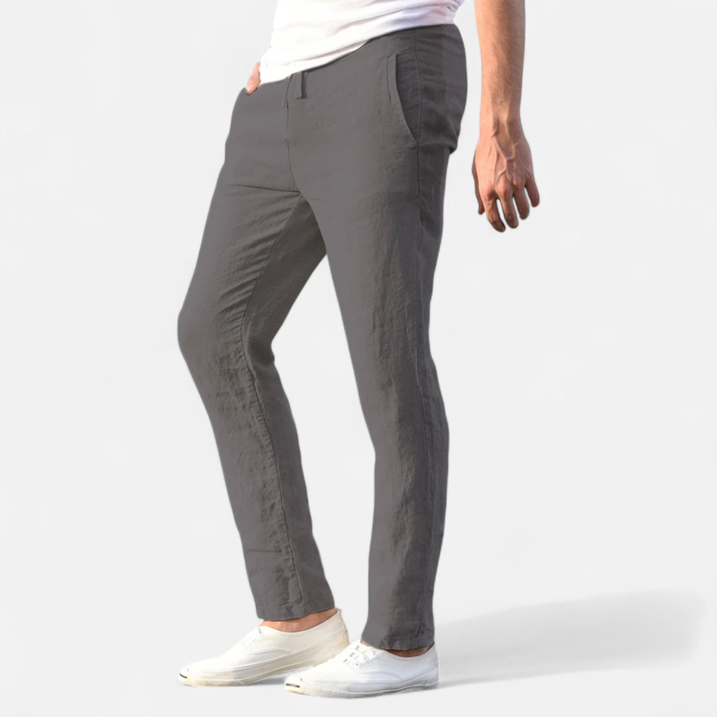 Vivellamode | Men’s Cotton Linen Trousers – Breathable Comfort for Every Season