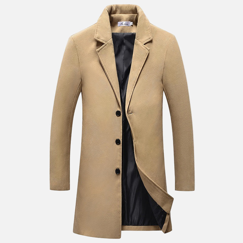 Vivellamode | Men’s Classic Long Coat – Modern Sophistication in Every Detail