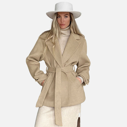 Vivellamode | Women’s Khaki Trench Coat – Effortless Elegance in Every Layer