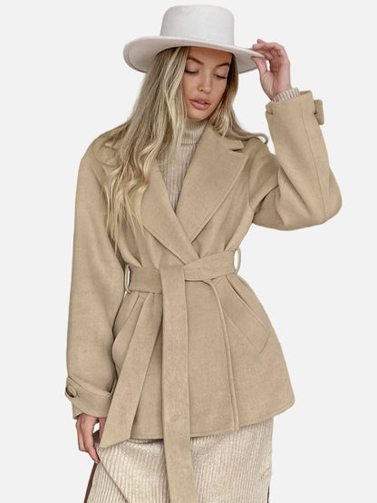 Vivellamode | Women’s Khaki Trench Coat – Effortless Elegance in Every Layer