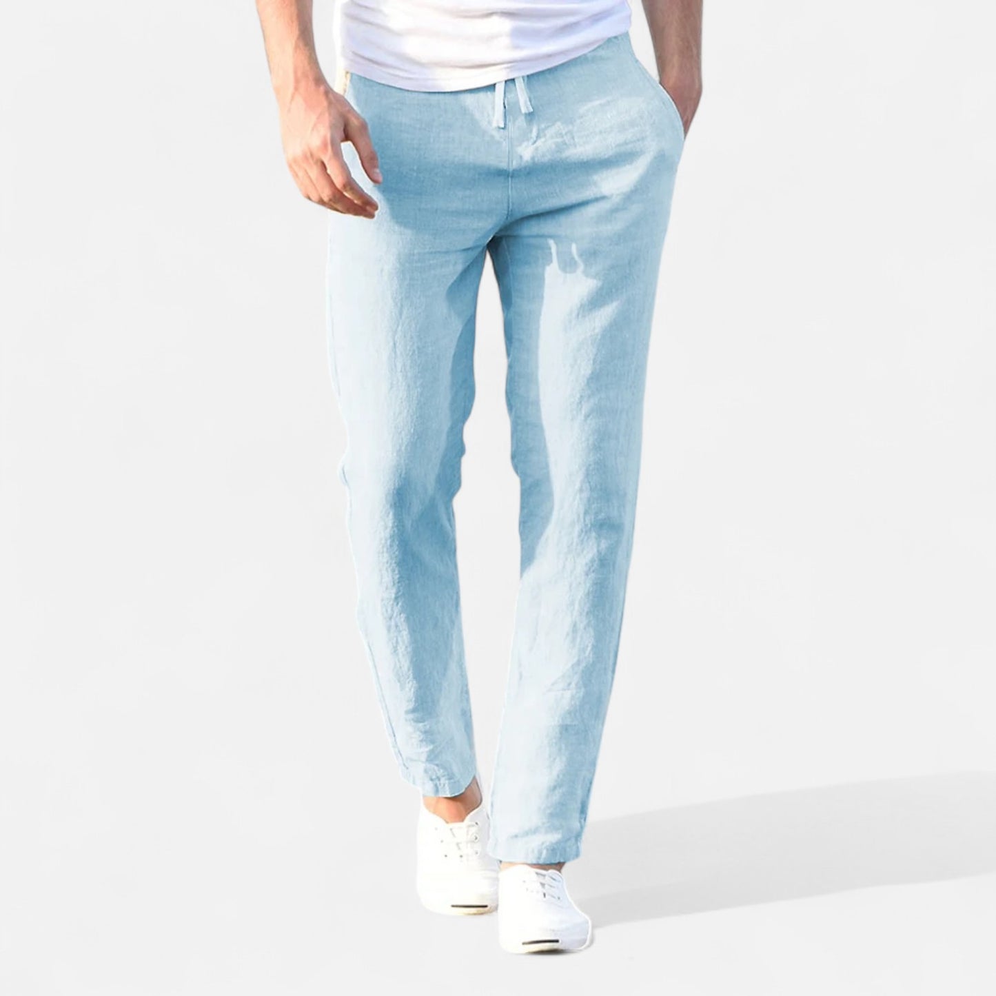 Vivellamode | Men’s Cotton Linen Trousers – Breathable Comfort for Every Season