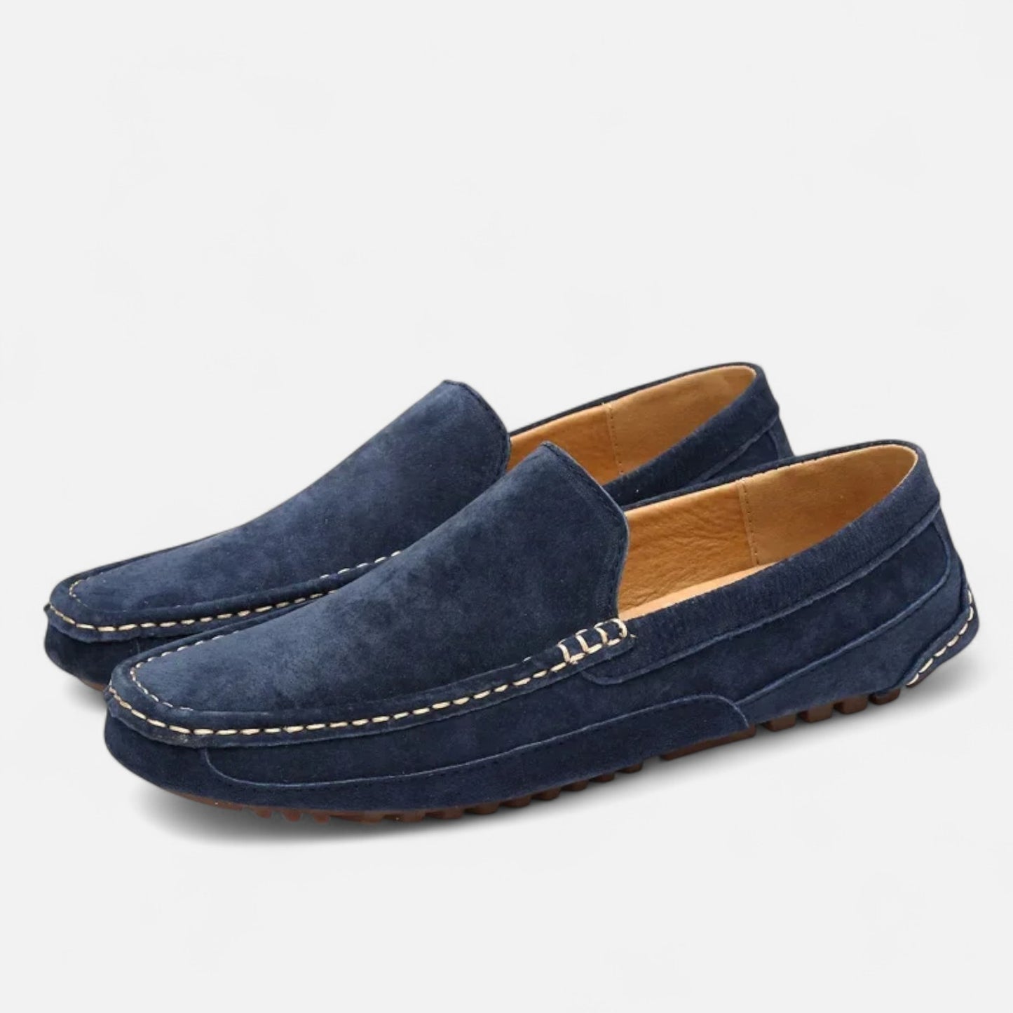 Vivellamode | Men’s Suede Leather Loafers – Luxury Slip-On Boat Shoes for Casual Elegance