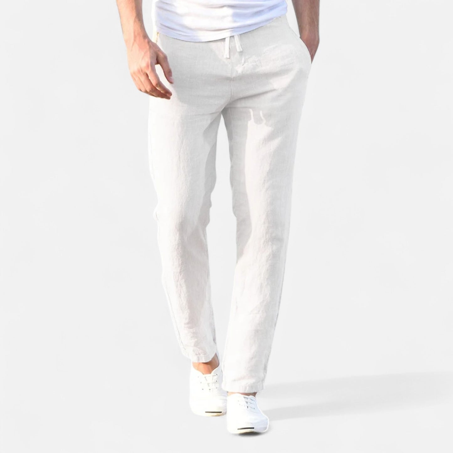 Vivellamode | Men’s Cotton Linen Trousers – Breathable Comfort for Every Season