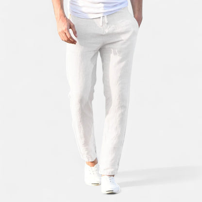 Vivellamode | Men’s Cotton Linen Trousers – Breathable Comfort for Every Season