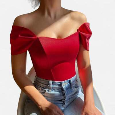 Vivellamode | Women’s Elegant Sleeveless Satin Cropped T-Shirt – Chic & Sophisticated for Every Occasion