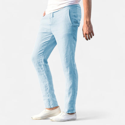 Vivellamode | Men’s Cotton Linen Trousers – Breathable Comfort for Every Season