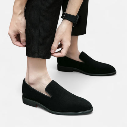 Vivellamode | Italian Luxury Suede Leather Loafers – Elegant Business & Party Shoes for Men