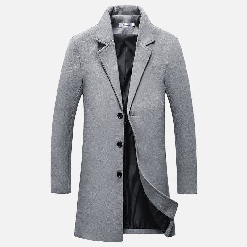 Vivellamode | Men’s Classic Long Coat – Modern Sophistication in Every Detail
