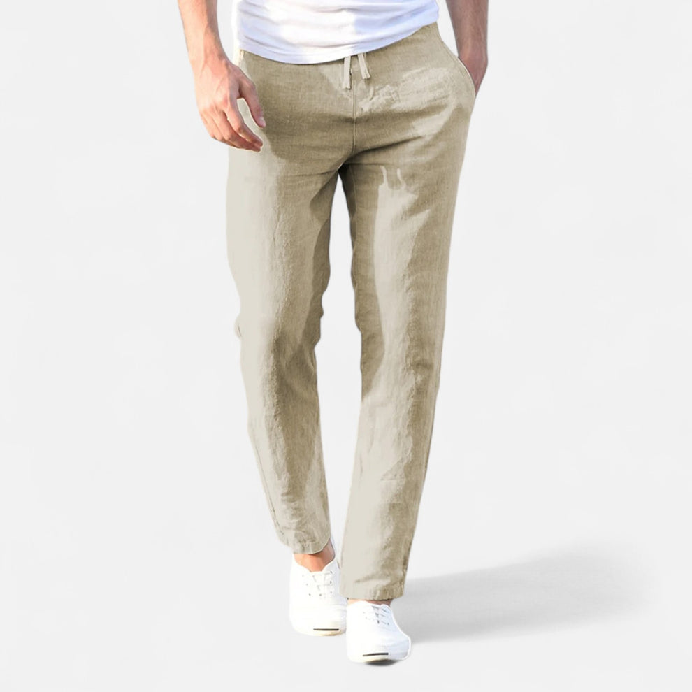 Vivellamode | Men’s Cotton Linen Trousers – Breathable Comfort for Every Season