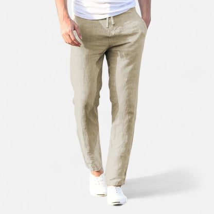Vivellamode | Men’s Cotton Linen Trousers – Breathable Comfort for Every Season