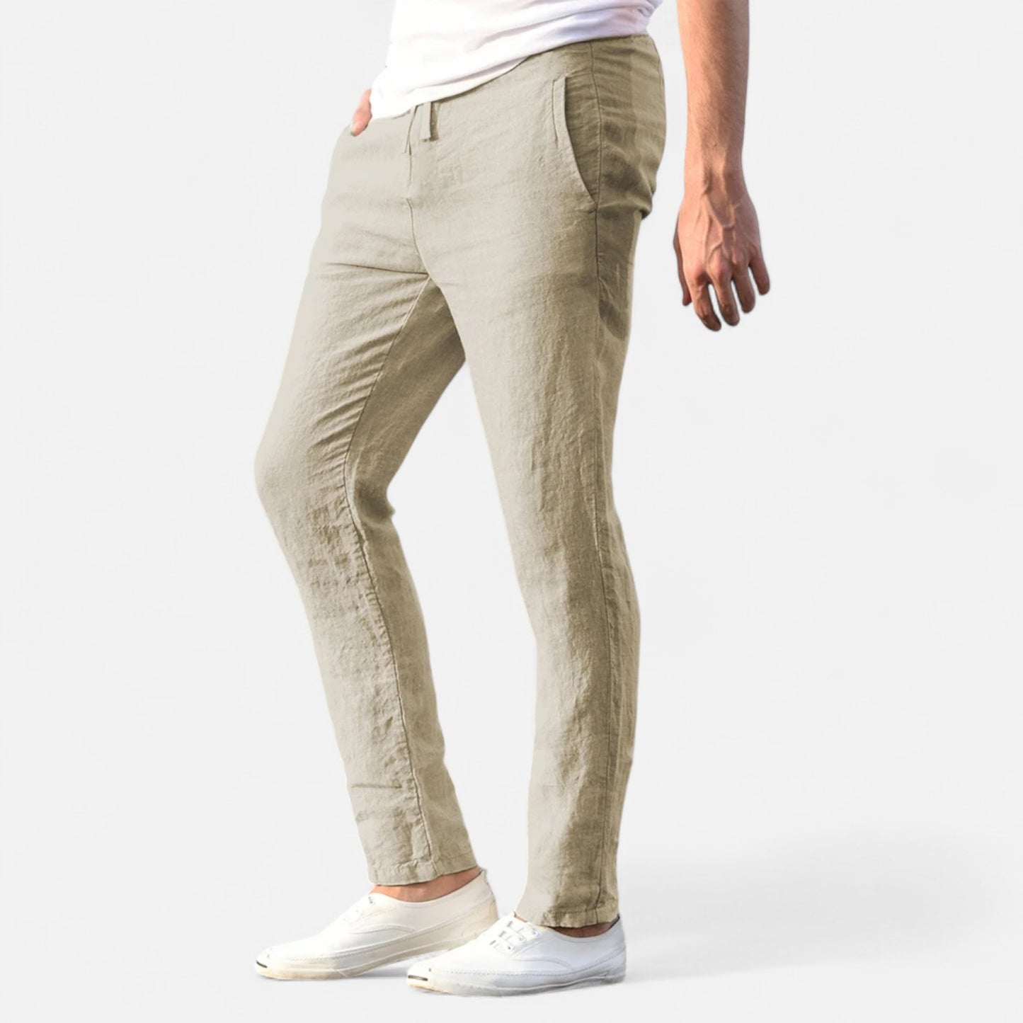 Vivellamode | Men’s Cotton Linen Trousers – Breathable Comfort for Every Season