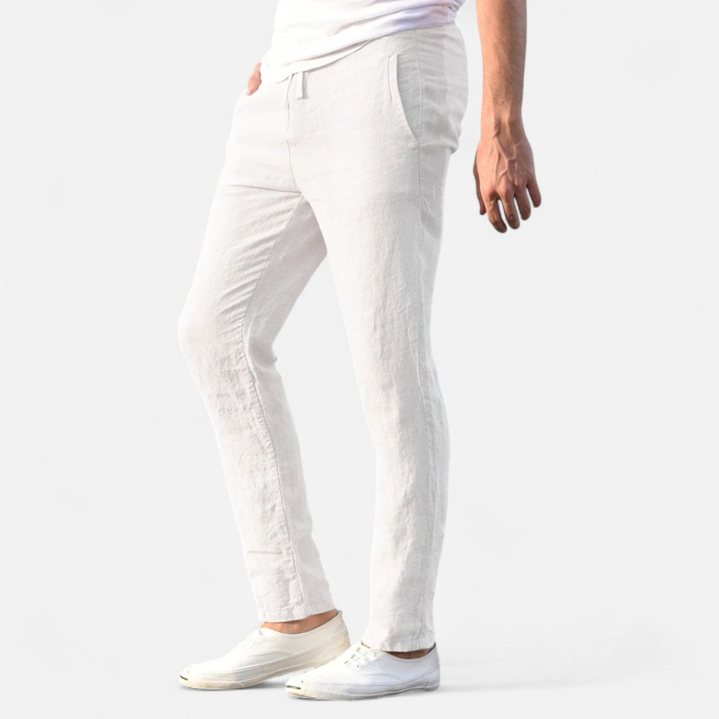 Vivellamode | Men’s Cotton Linen Trousers – Breathable Comfort for Every Season