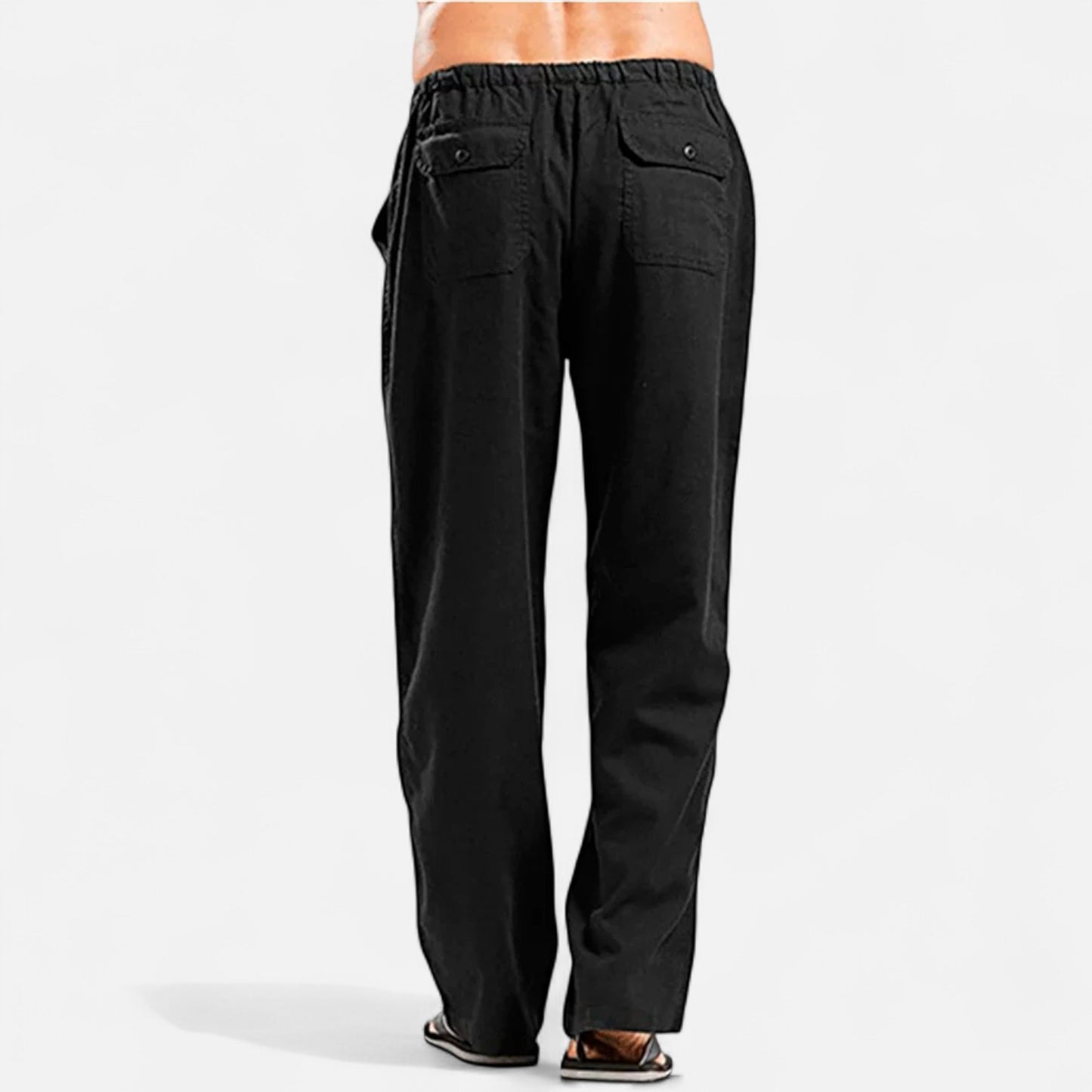 Vivellamode | Men’s Cotton Linen Casual Trousers – Lightweight & Breathable for Summer