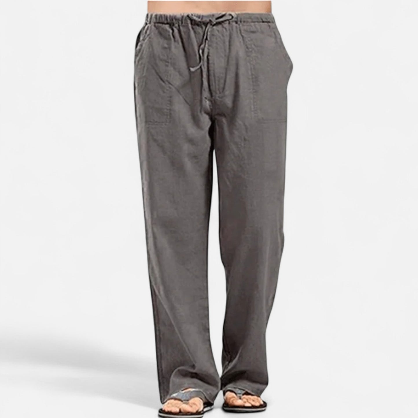 Vivellamode | Men’s Cotton Linen Casual Trousers – Lightweight & Breathable for Summer