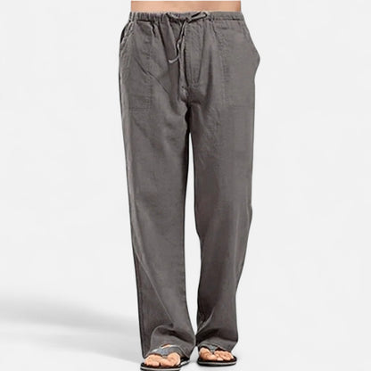 Vivellamode | Men’s Cotton Linen Casual Trousers – Lightweight & Breathable for Summer