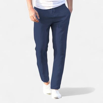 Vivellamode | Men’s Cotton Linen Trousers – Breathable Comfort for Every Season