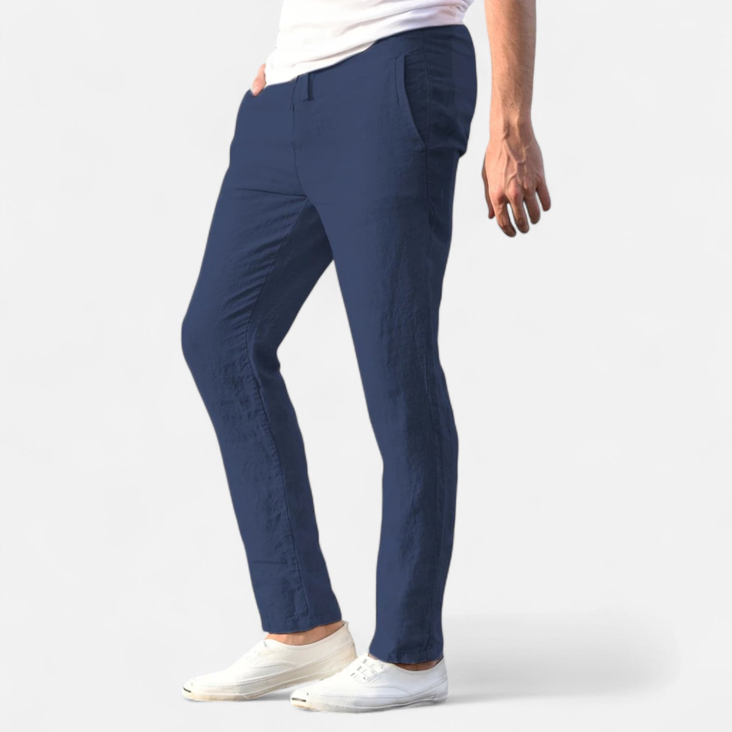 Vivellamode | Men’s Cotton Linen Trousers – Breathable Comfort for Every Season