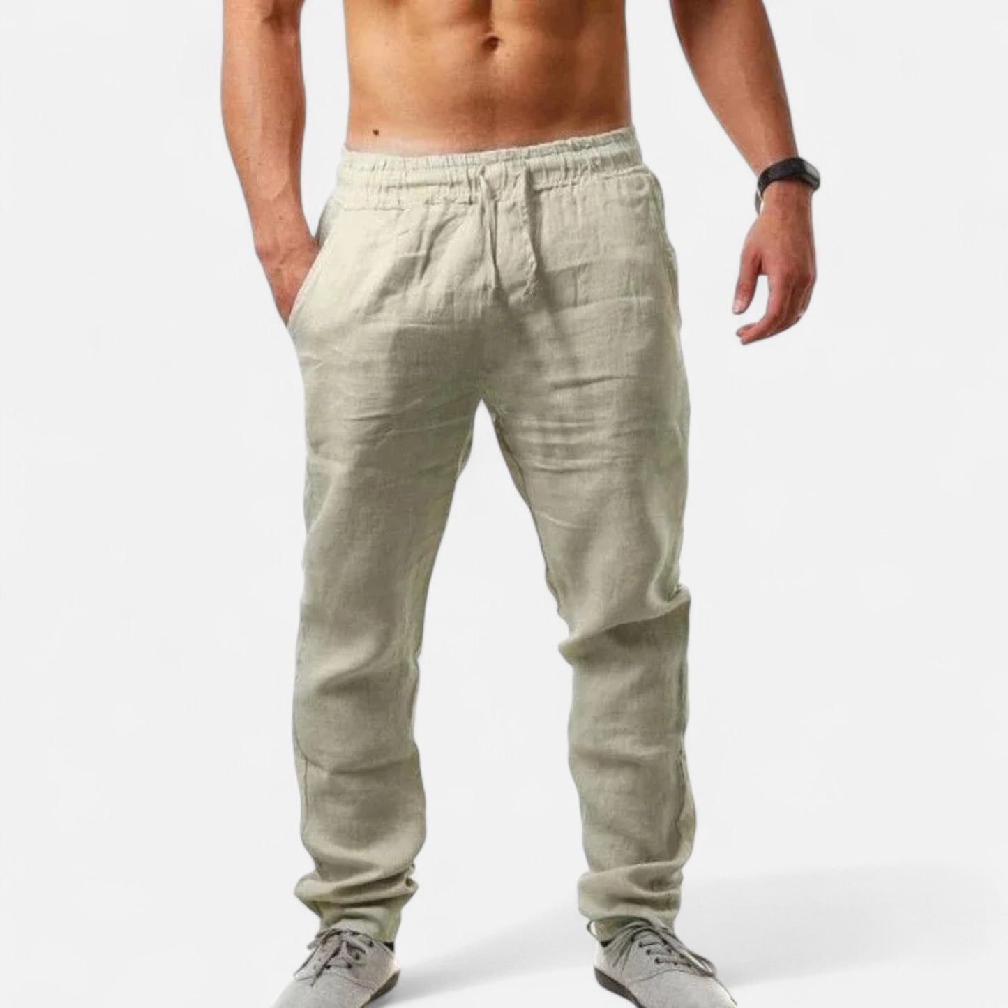 Vivellamode | Men’s Cotton Linen Trousers – Breathable and Stylish for All Seasons