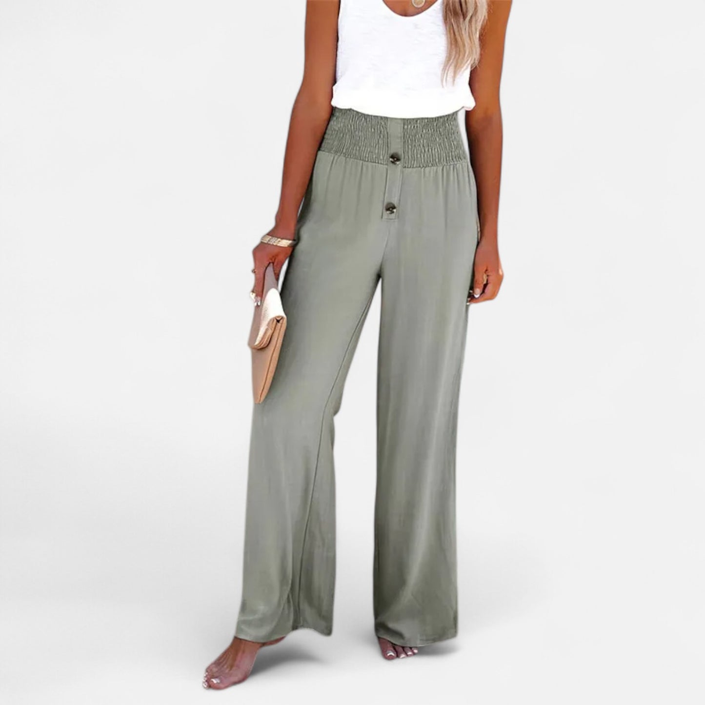 Vivellamode | Women’s Summer Cotton Linen Wide-Leg Pants – Relaxed Style for Warm Days