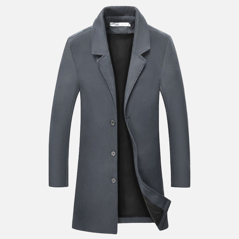 Vivellamode | Men’s Classic Long Coat – Modern Sophistication in Every Detail