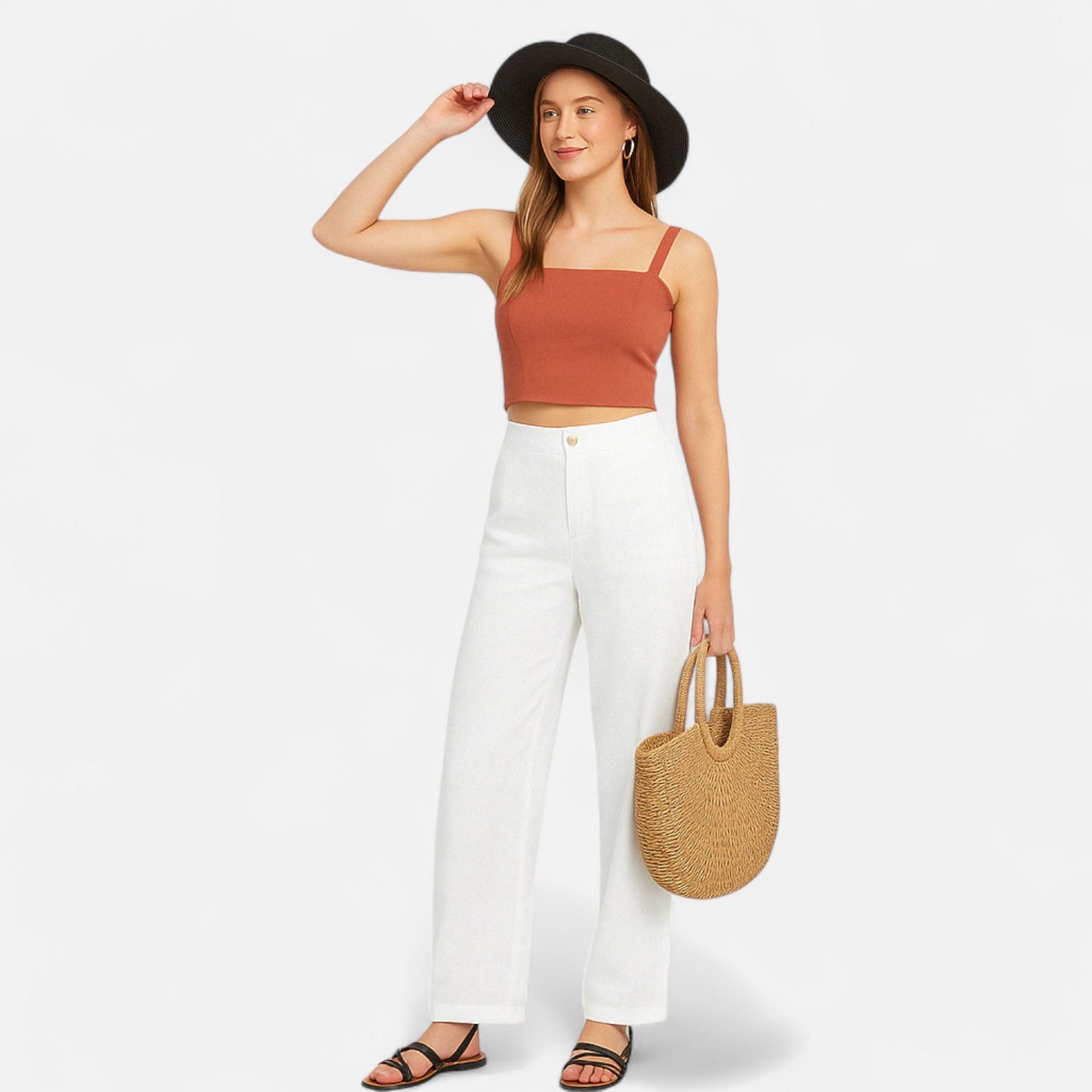 Vivellamode | Women’s Baggy Cotton Linen Pants – Relaxed Comfort for Casual Days