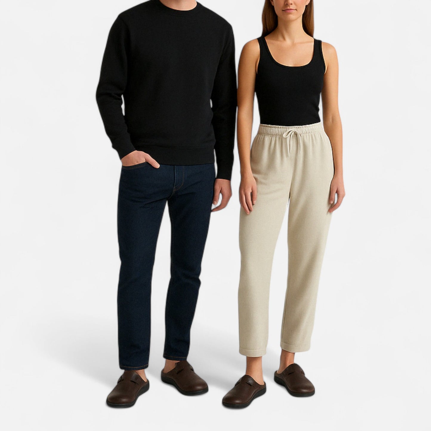 Vivellamode | Unisex Orthopaedic Leather Shoes – Comfortable Slippers for All-Day Support