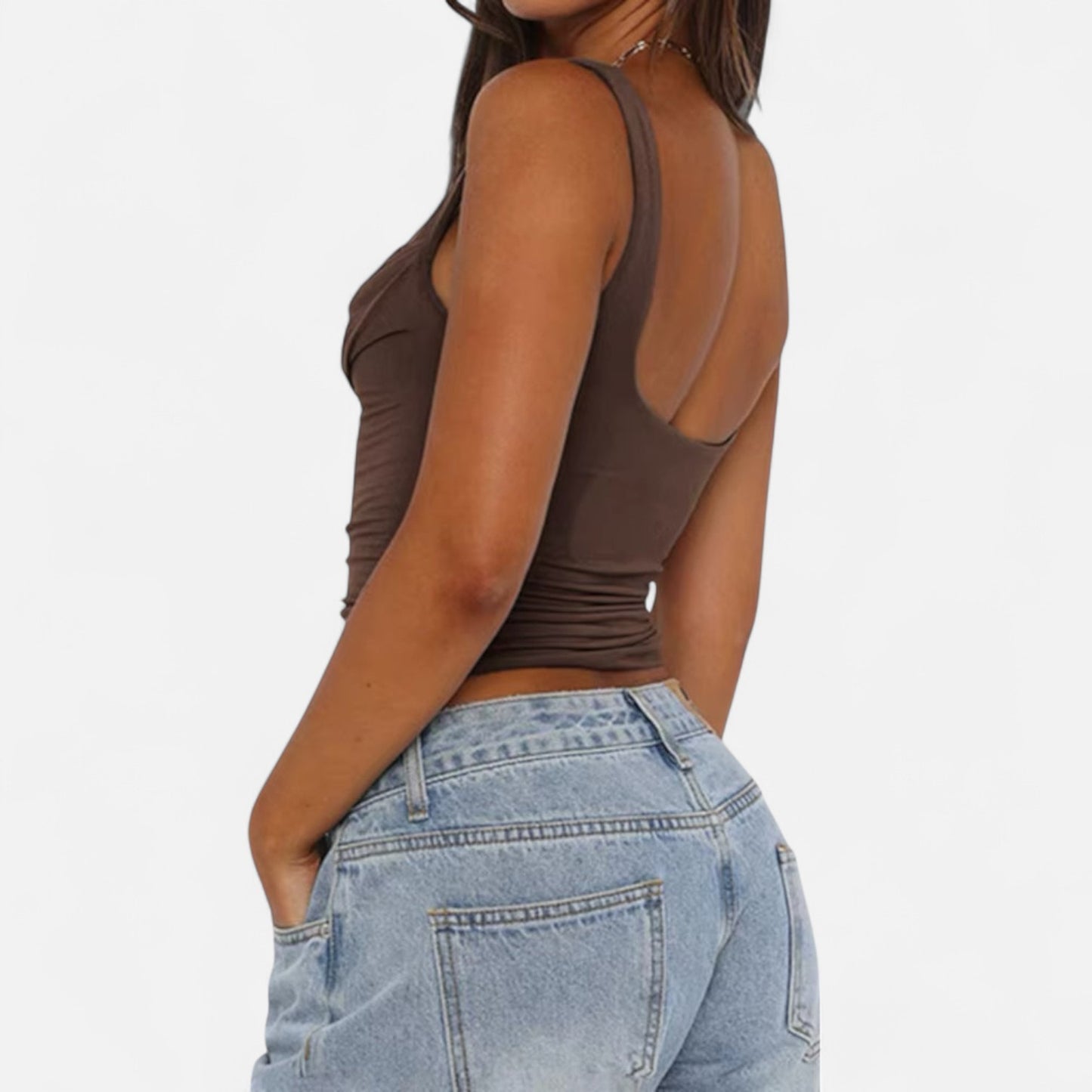 Vivellamode | Classy Backless Tank Top – Elegant Camisole for Effortless Style