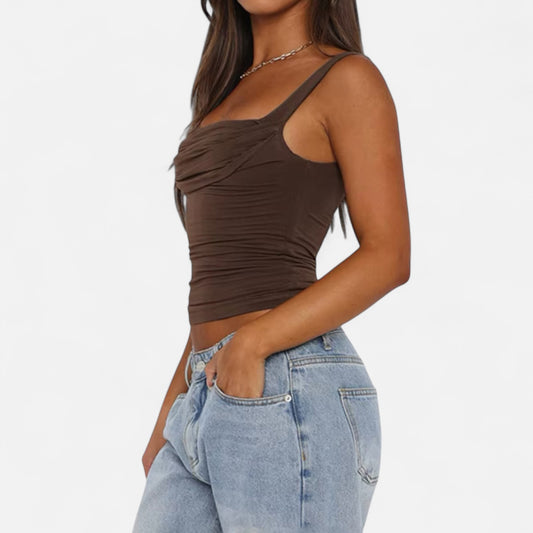 Vivellamode | Classy Backless Tank Top – Elegant Camisole for Effortless Style