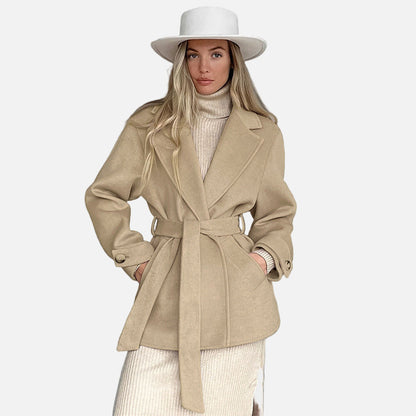 Vivellamode | Women’s Khaki Trench Coat – Effortless Elegance in Every Layer