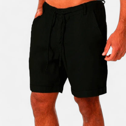Vivellamode | Men’s Cotton Linen Shorts – Breathable Comfort for Summer
